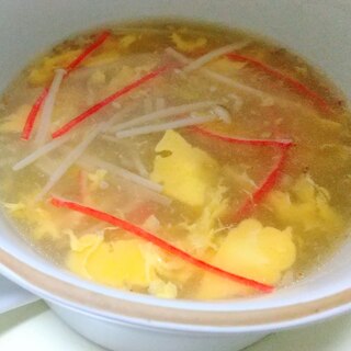 カニカマえのき卵の中華スープ